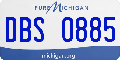 MI license plate DBS0885