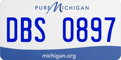 MI license plate DBS0897