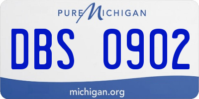 MI license plate DBS0902
