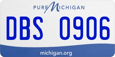 MI license plate DBS0906