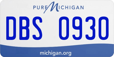 MI license plate DBS0930