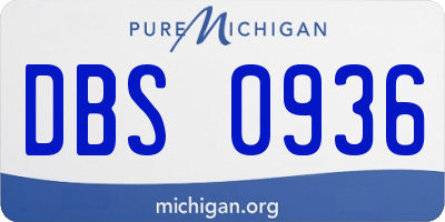 MI license plate DBS0936