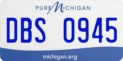 MI license plate DBS0945