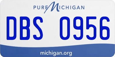 MI license plate DBS0956