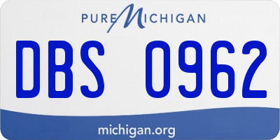 MI license plate DBS0962