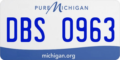 MI license plate DBS0963