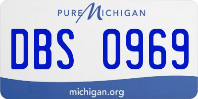 MI license plate DBS0969