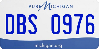 MI license plate DBS0976
