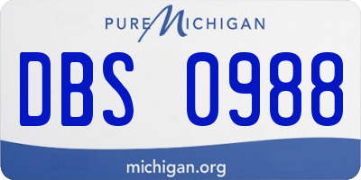 MI license plate DBS0988