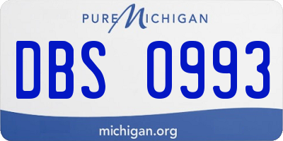 MI license plate DBS0993