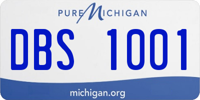 MI license plate DBS1001