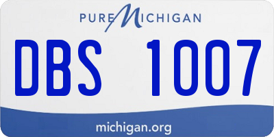 MI license plate DBS1007