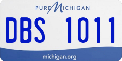 MI license plate DBS1011