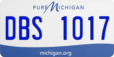 MI license plate DBS1017