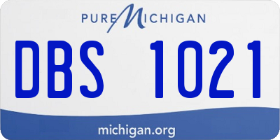 MI license plate DBS1021
