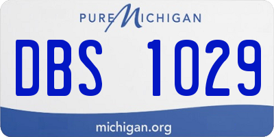 MI license plate DBS1029
