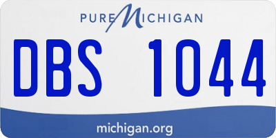 MI license plate DBS1044
