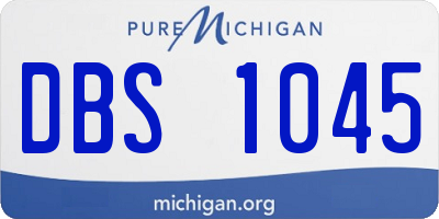 MI license plate DBS1045