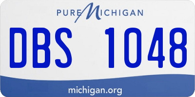 MI license plate DBS1048