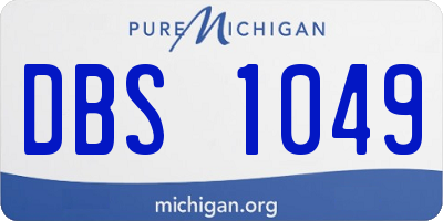 MI license plate DBS1049