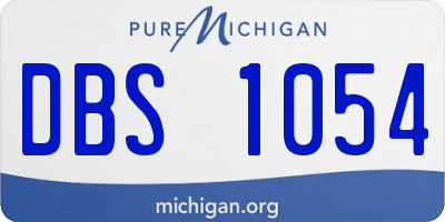 MI license plate DBS1054