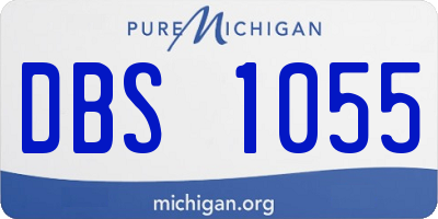 MI license plate DBS1055