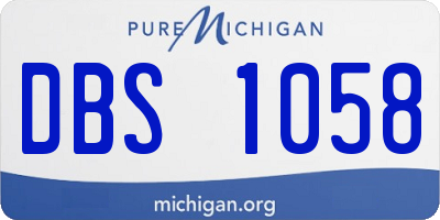 MI license plate DBS1058