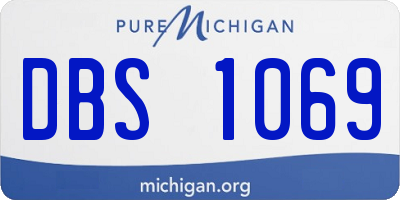 MI license plate DBS1069