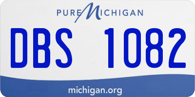 MI license plate DBS1082