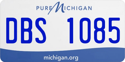 MI license plate DBS1085