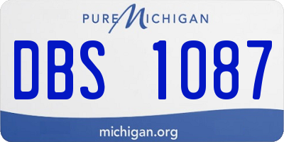 MI license plate DBS1087