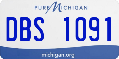 MI license plate DBS1091
