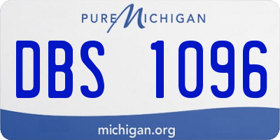 MI license plate DBS1096