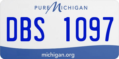 MI license plate DBS1097