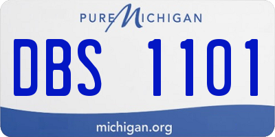MI license plate DBS1101