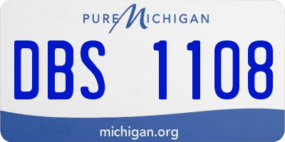 MI license plate DBS1108