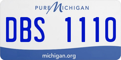 MI license plate DBS1110
