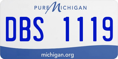 MI license plate DBS1119
