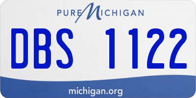 MI license plate DBS1122