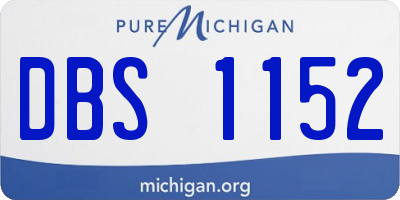 MI license plate DBS1152