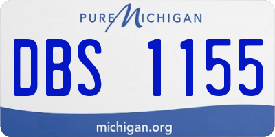 MI license plate DBS1155