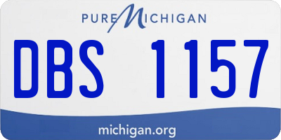 MI license plate DBS1157