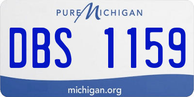 MI license plate DBS1159