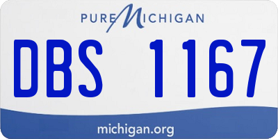 MI license plate DBS1167