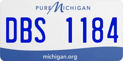 MI license plate DBS1184