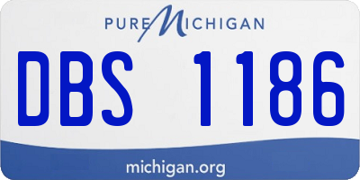 MI license plate DBS1186