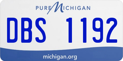 MI license plate DBS1192