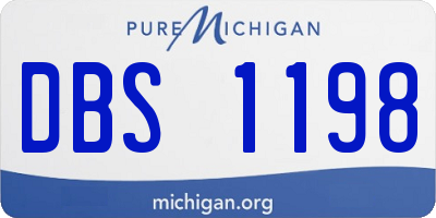 MI license plate DBS1198