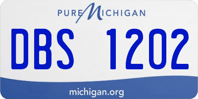 MI license plate DBS1202