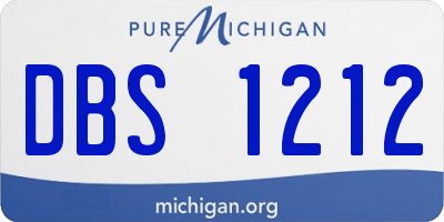 MI license plate DBS1212